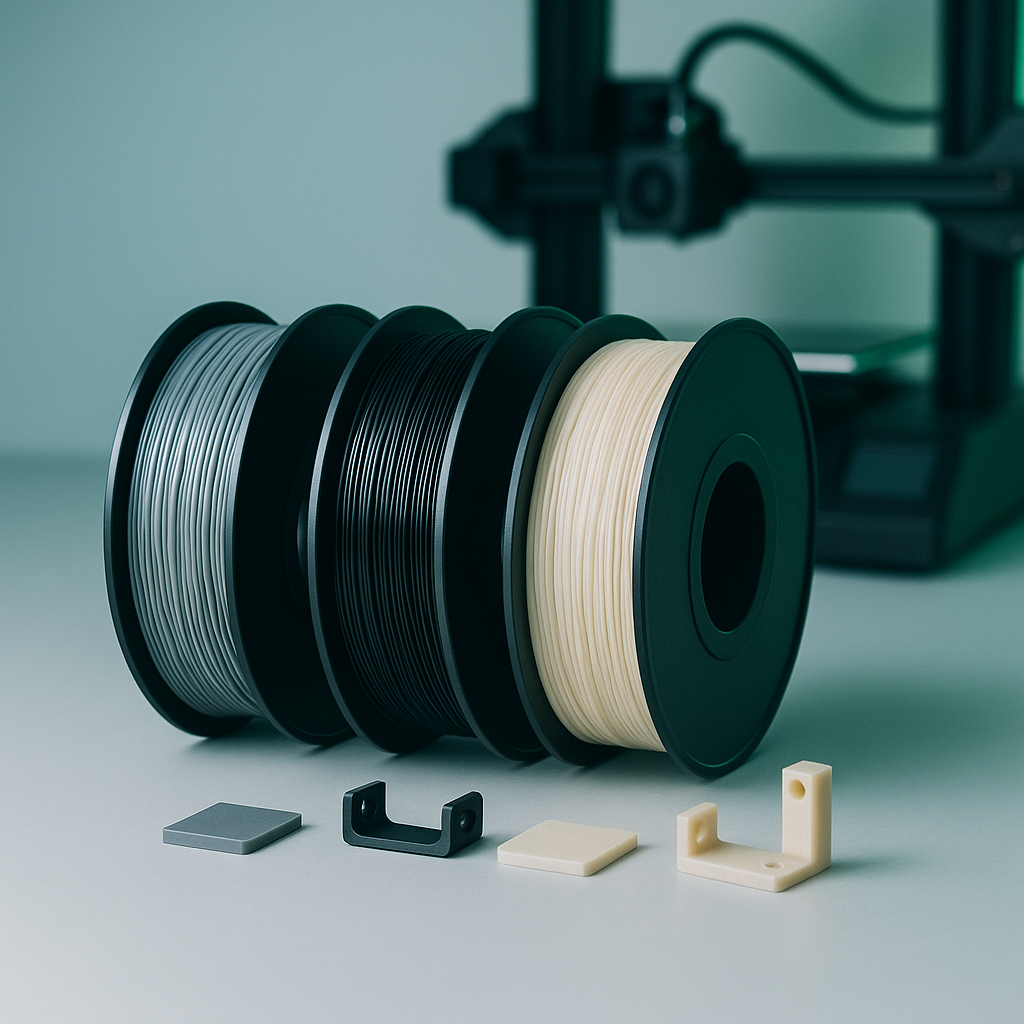Materialwahl für FDM: PLA, PETG, ABS, ASA